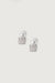 Shimmer pearl drop earrings in silver — main image