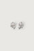Organic earrings with pearl detail in silver — main image