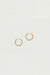 Mini hoop earrings with hinge in gold — main image