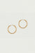 Large hoop earrings with hinge in gold — main image