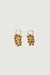Berry beaded drop earrings in gold — main image