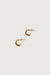 Mini chunky organic wave earrings in gold — main image