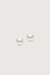 Chunky pearl stud earrings in pearl — main image