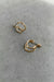 Double hoop earrings in gold — main image