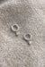 Charm huggie hoop in silver clear — main image