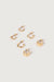 Small hoop trio set in gold — main image