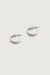 Flat hoop earring in silver — main image