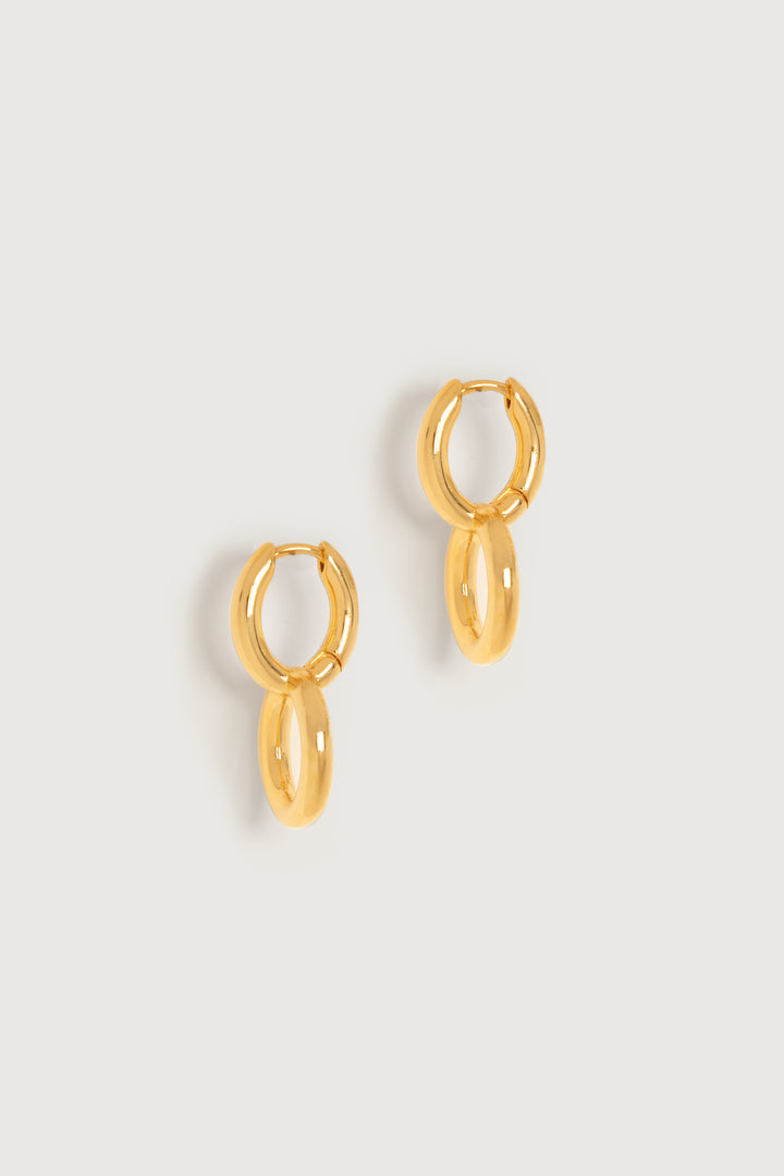 DOUBLE HOOP in Gold — alternate angle