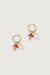 Charm & pearl hoop in gold mushroom — main image