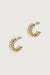 Small twisted hoop in gold — main image