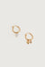 Heart and pearl hoops in gold — main image