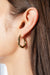 Abstract open hoop earring in gold — main image
