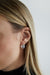 X stud earrings in silver — main image