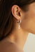 Pearl drop hoops in silver — main image