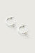 Key charm hoop earring in silver — main image