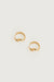 Small twist hoop earring in gold — main image