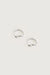 Small twist hoop earring in silver — main image