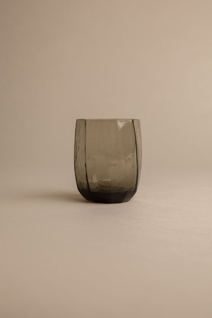 SCULPT TUMBLER GLASS in Smoke — alternate angle