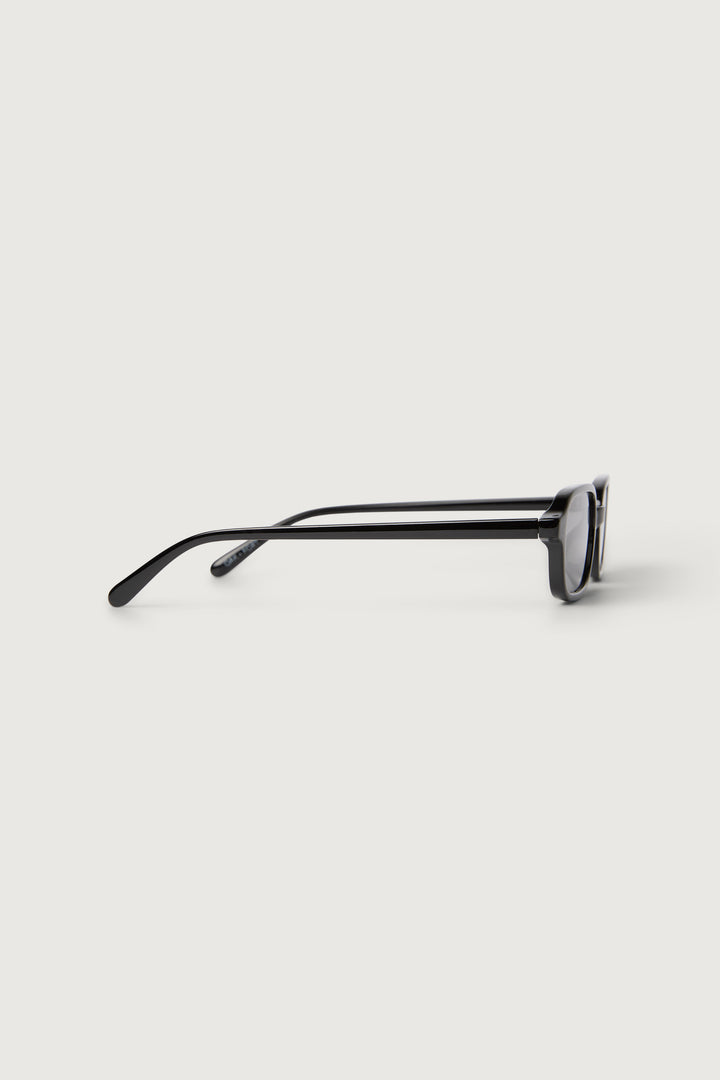 90'S RECTANGULAR SUNGLASSES in Black — alternate angle