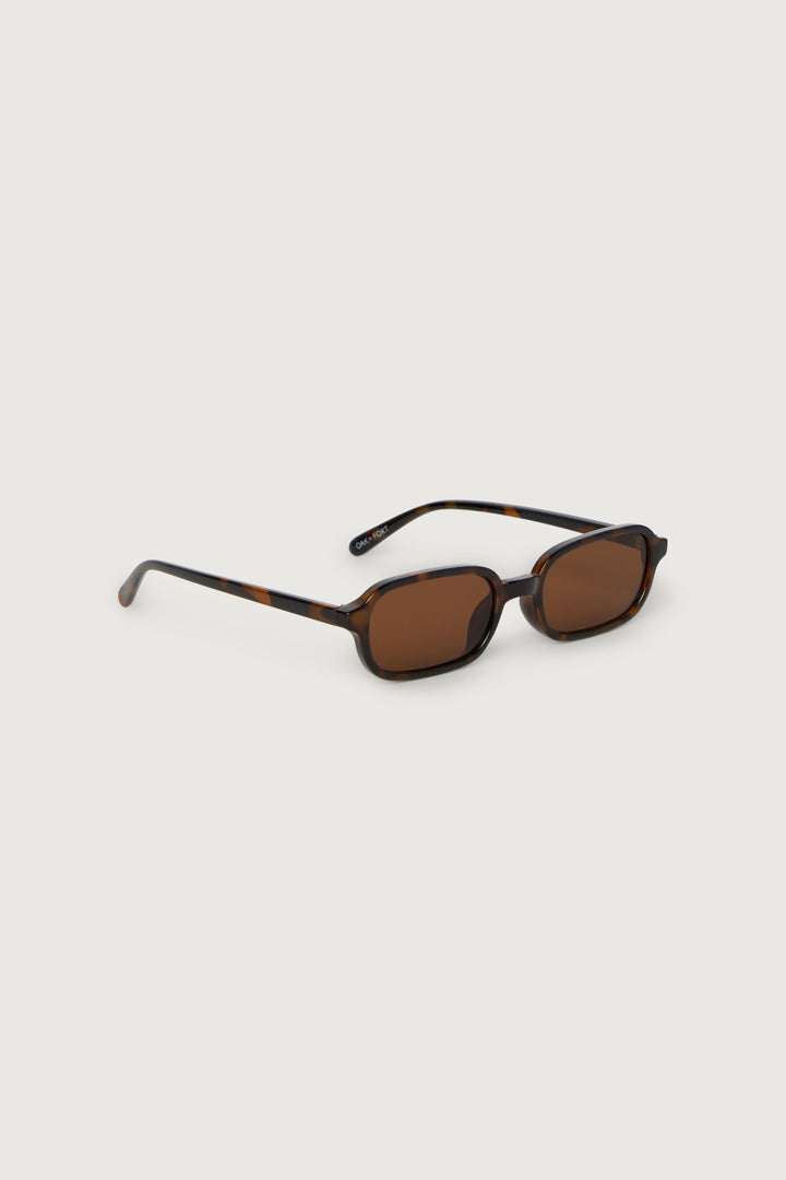 90'S RECTANGULAR SUNGLASSES in Tortoise Brown — alternate angle