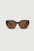 Large cat eye sunglasses in coffee brown — main image