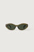 Cat eye sunglasses in olive green — main image