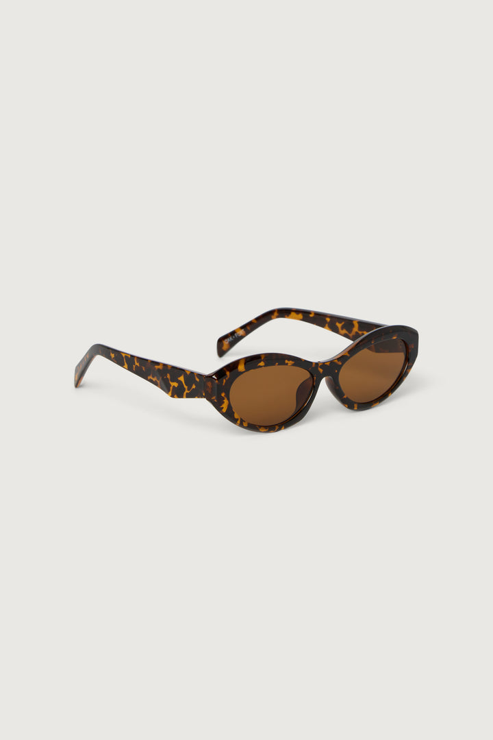 CAT EYE SUNGLASSES in Tortoise Brown — alternate angle