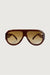 Oversized aviator sunglasses in toffee — main image