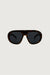 Curved aviator sunglasses in tortoise grey tint — main image