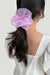 Sheer hair scrunchie in pink — main image
