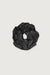 Crinkled oversized hair scrunchie in black — main image