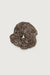 Crinkled oversized hair scrunchie in brown — main image