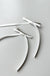 Set of two long bow hair clips in cream — main image