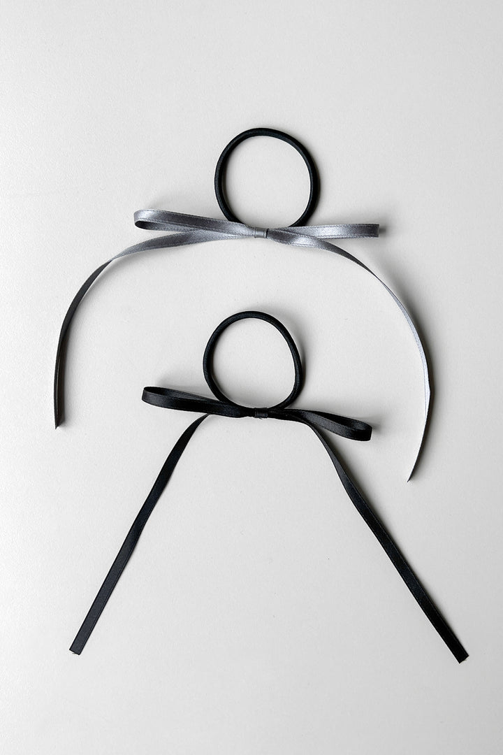 SET OF TWO LONG BOW HAIR TIES