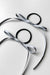 Set of two long bow hair ties in blue grey — main image