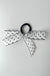 Hair tie with oversized bow in white — main image