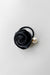 Hair tie with oversized flower and pearl in black — main image