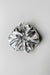 Chrome hair scrunchie in silver — main image