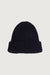 Thick ribbed beanie in black — main image