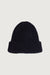Thick ribbed beanie in black — main image