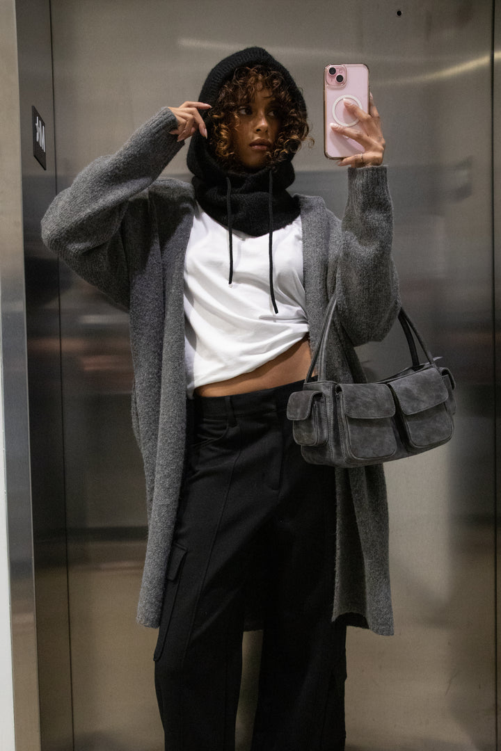 CHUNKY BALACLAVA in Black — alternate angle