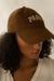 Paris corduroy baseball hat in brown — main image
