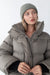 Wool blend ribbed beanie in vetiver — main image