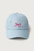Light wash denim bow cap in light wash — main image