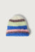 Striped beanie in blue multi stripe — main image