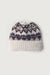 Fair isle pattern beanie in gray mix — main image
