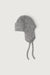 Knit beanie with ear flaps in medium grey — main image