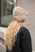 Puffer trapper hat in beige — main image