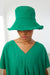 Frayed bucket hat in lucky green — main image