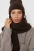 Ribbed beanie in chocolate — main image